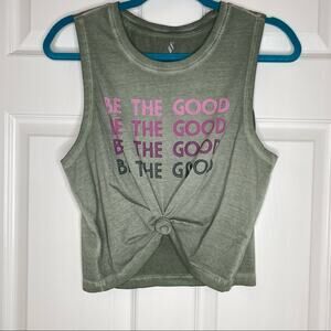 SKECHERS Womens ‘Be the Good’ Crop Performance Tank Top Green Size Small